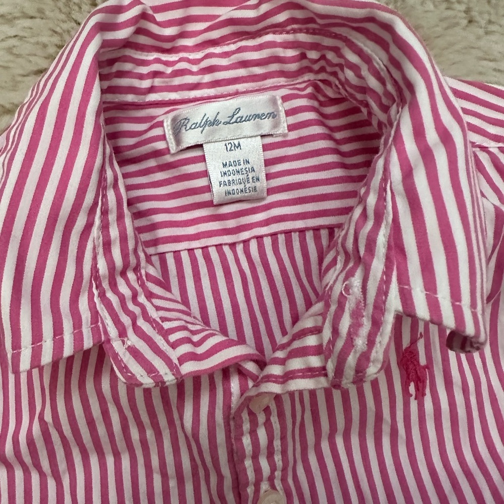 Ralph Lauren Pink Striped Dress
